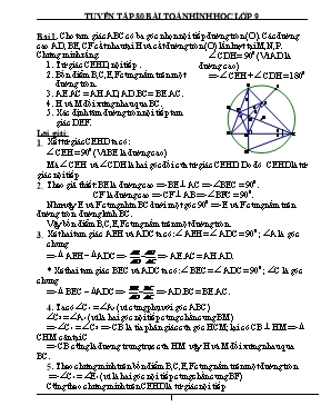 80 Bài Hình học Lớp 9 nâng cao